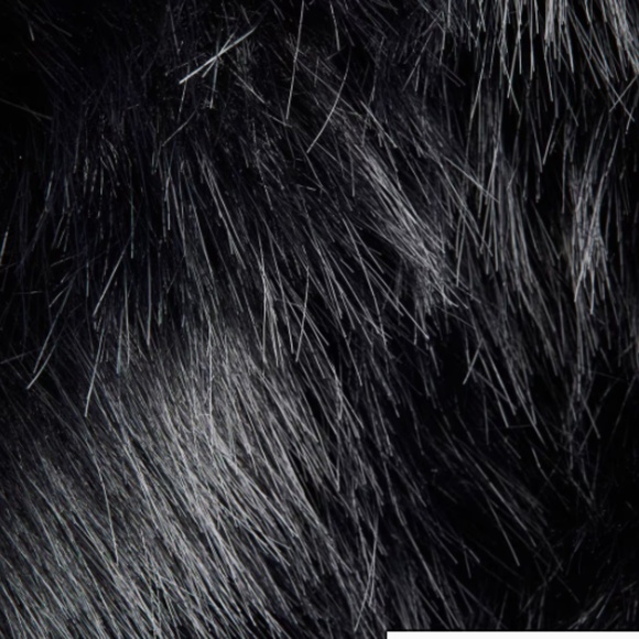 H & M Black Faux Fur hooded jacket, XL GP1492 - Picture 3 of 6